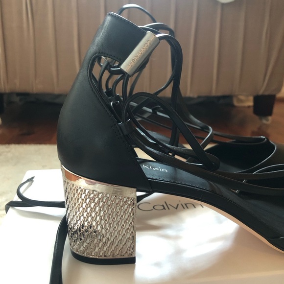 Calvin Klein black strappy heels 🖤 - Picture 7 of 7
